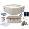 Intex Nafukovacia štvorcová hydromasážna jacuzzi pre 6 osôb 196x71 cm, prémiové príslušenstvo - INTEX 28472
