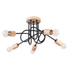 Sollux Lighting Stropné svietidlo Ember 5, drevené telo svietidla, b
