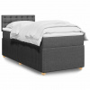 Box spring postel s matrací tmavě šedá 100 x 200 cm textil Šedá 3289682