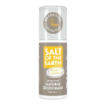 Prírodný kryštálový deodorant Jantár, santalové drevo PURE AURA, sprej 100ml Salt of the earth