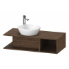 DURAVIT D-Neo závesná skrinka pod umývadlo na dosku Compact, 1 otvorená priehrada vpravo, 1000 x 480 x 260 mm, orech tmavý, DE491902121