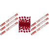 Konfety svadobné 60 cm 6 ks červené srdce 8595596318414