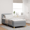 vidaXL Box Spring posteľ s matracom Svetlosivá 90x200 cm Textília 3338811