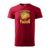 Sablio Tričko s potlačou In a relationship with TACOS - červené XL
