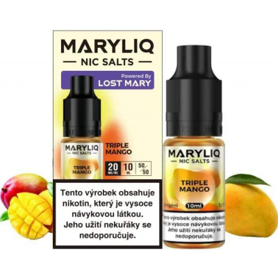 Liquid MARYLIQ Nic SALT Triple Mango 10ml - 20mg (Trojitá porce manga)