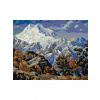 Diamantové maľovanie - POHĽAD NA HORU ELBRUS Rámovanie: bez rámu a bez vypnutia plátna, Rozmer: 40x50 cm