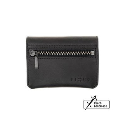 Kožená peňaženka FIXED Tripple Wallet z pravej hovädzej kože, čierna