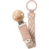 BIBS Paci Braid klip na cumlík - Blush / Ivory