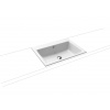 Kaldewei Puro - Zápustné umývadlo 600x460 mm s prepadom, bez otvoru na batériu, Perl-Effekt, alpská biela 900106003001