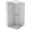 Mexen Lunar-F Duo, skladací sprchový kút 75 x 75 cm, 8mm číre sklo, grafitový profil, 836-075L-075P-95-00