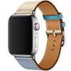 Kožený remienok pre Apple Watch (42/44/45mm) Blue Lin Craie