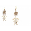 Teddies Zajac s hviezdou plyš záves na postieľku/kočík naťahovací hrací strojček 36cm na karte v sáčku 0+