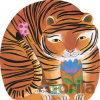 Siluetové puzzle: Tiger na prechádzke - Djeco