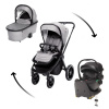 Kočík Zopa Move Cross 3 3v1 + isofixová základňa Farba: Metal Grey