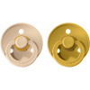 Dudlíky z přírodního kaučuku Bibs Colour vel. 0-6m 2ks Vanilla/Mustard (110274)