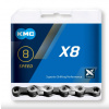 KMC Reťaz X 8 strieborno-šedá 114 článkov, X-8-93 vrátane spojky Varianta: Balenie-st