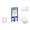 Geberit Duofix Modul pre závesné WC s tlačidlom Sigma30, biela/lesklý chróm + Villeroy Boch - WC a doska, DirectFlush, SoftClose, CeramicPlus 111.300.00.5 NI5