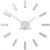 FUTURE TIME Dizajnové nalepovacie hodiny Future Time FT9600SI Modular chrome 60cm