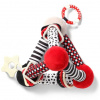 Plyšák BabyOno Plyšová edukačná hračka Tiny Yoga Triangle C - More Collection - čierna / červená (5901435412152)