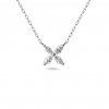 iZlato Forever Náhrdelník s diamantovým štvorlístkom s lab-grown diamantmi, biele zlato 14K ALLG016AN