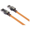 Renkforce RJ45 sieťové káble, prepojovacie káble CAT 6A S/FTP 3.00 m oranžová funkcia vyhľadávania portov, bez halogénov, samozhášavý 1 ks; RF-6609652