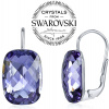 Silvego stříbrné náušnice se Swarovski® Crystals tanzanite