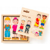 Woody 90329 puzzle Ľudia a povolania z celého sveta v krabičke