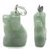 Chalcedón zelený prívesok Pes prírodný kameň, ručne brúsená figúrka 1,8 x 2,5 x 8 mm, kameň lásky, radosti