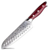 IZMAEL Damaškový kuchynský nôž Mijazaki Santoku 16 cm