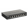 D-Link DGS-1100-08PV2 8-portový gigabitový inteligentný riadený prepínač PoE, rozpočet PoE 64 W, bez ventilátora