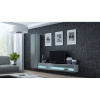 Cama Meble Obývačka VIGO NEW 9, biely mat/sivý lesk