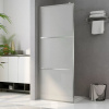 Zástěna do průchozí sprchy celé mléčné ESG sklo 80 x 195 cm Stříbrná 146645