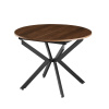 Kondela Jedálenský stôl, okrúhly, 100cm, rozkladací, MDF, dub tmavý, čierny, ABERO TYP 1