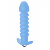 Vibračný análny kolík Lola Games First Time Twisted Anal Plug čierny - Modrá