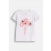 Detské bavlnené tričko Coccodrillo biela farba, FROSTING PUDDLE GIRL KIDS ZC5143202FGK 116