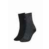 Tommy Hilfiger dámske čierne ponožky 2 pack Dot 100001493 35/38