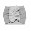 BABY NELLYS Detská čelenka Turban, sivá, 2 - 3 roky 92/98 (18-36m)