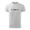 EKG formula - Tričko detské bavlnené - 122 cm/6 rokov ( Svetlosivý melír )