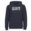 Gant Mikiny ARCH SCRIPT HOODIE Námornícka modrá