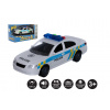 Auto policie plast 15cm na baterie se zvukem se světlem na setrvačník v krabici 20x11x9cm