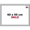 BFHM Plastový rám na puzzle 60x50cm - strieborný