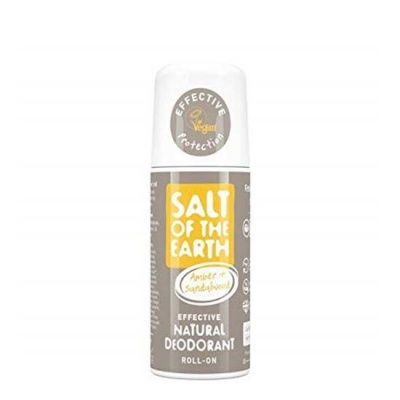 Prírodný kryštálový deodorant Jantár, santalové drevo PURE AURA, roll on 75ml Salt of the earth
