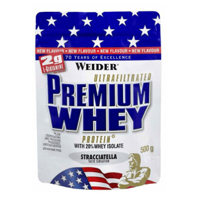 Premium Whey Protein - Weider, príchuť jahoda vanilka, 500g