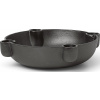 Svietnik - podnos Ferm Living čierny hliník 20 cm