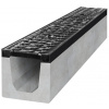 Odvodňovací betónový žľab BIELBET B125 s liatinovou mrežou 1000 x 150 x 150 mm