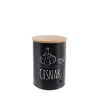 Orion Dóza na cesnak, plech/bambus pr. 11 cm, BLACK SK