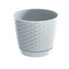 Prosperplast Kvetináč Ratolla round Drlo 14,5 cm biely