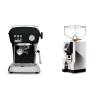 Ascaso Dream ONE, Dark Black + Eureka Mignon Perfetto, CR chrome