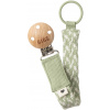 BIBS Paci Braid klip na cumlík - Sage / Ivory
