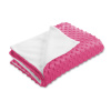 Biante Detská obojstranná deka Minky bodky/Polar MKP-020 Ružovo fialová 75x100 cm